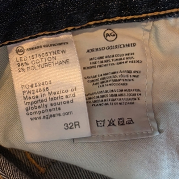 AG Adriano Goldshmied New Ex-Boyfriend Slouchy Slim Jeans Size 32R - Picture 12 of 14